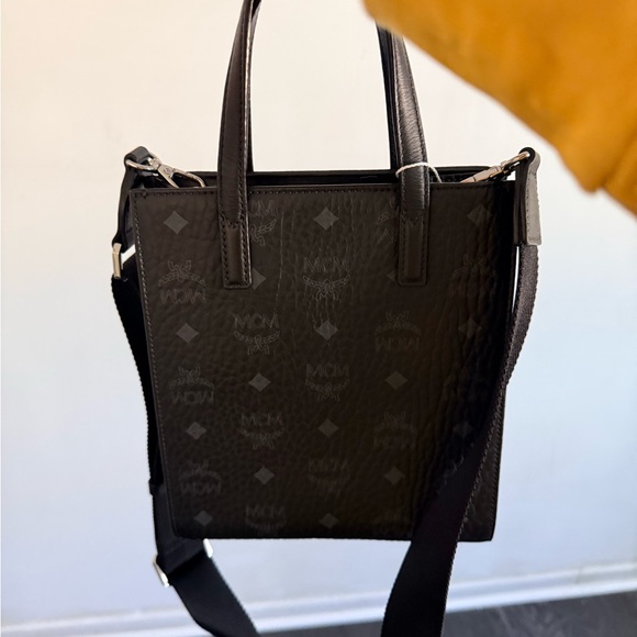 MCM Black Textured Leather Tote - Picture 2 of 8